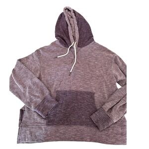 Te Verde Women's Striped Hoodie Pullover Long Sleeve Kangaroo Pocket Size L